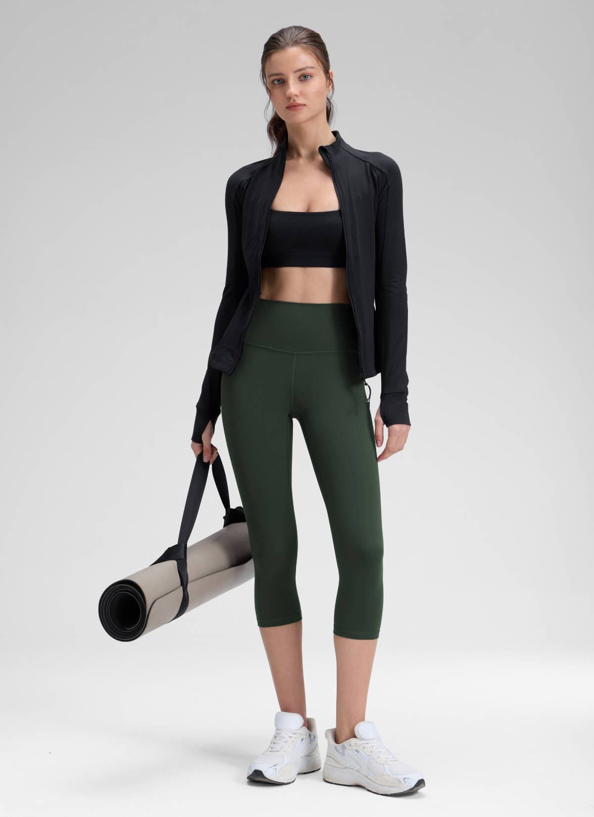 CRZ YOGA Women's Yoga Lounge High Rise Butterluxe Yoga Leggings 19'' Legend Green