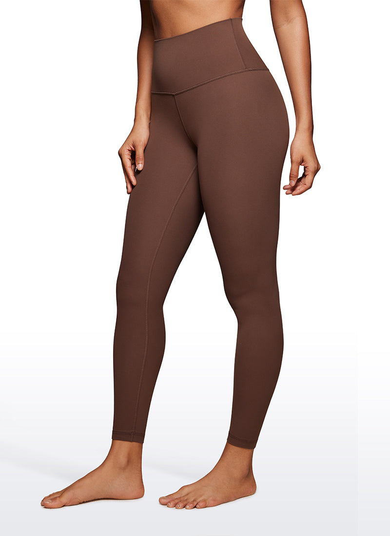 CRZ YOGA Women's Yoga High Rise Butterluxe Ankle Leggings 26.5'' Coffee Brown