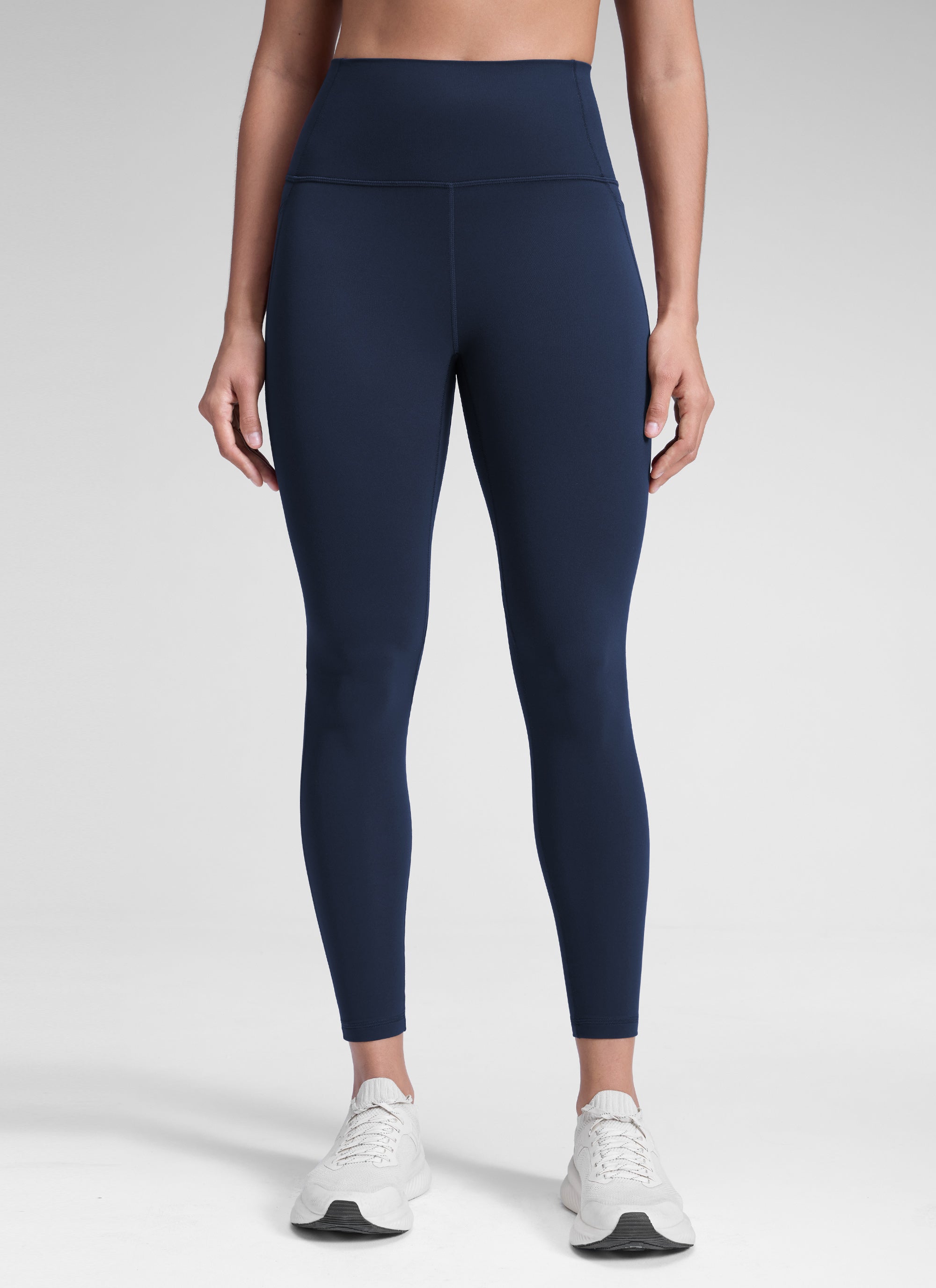 กางเกงเลกกิ้งโยคะเอวสูงมีกระเป๋า Butterluxe ความยาว 25 นิ้ว สำหรับผู้หญิง CRZ YOGA Future Navy