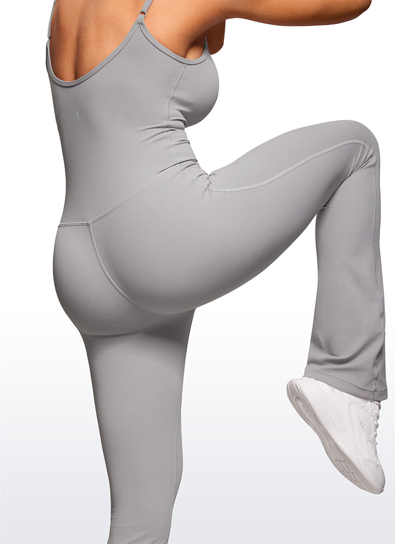 CRZ YOGA จัมพ์สูทขาม้าโยคะเข้ารูป มีบราในตัว สำหรับผู้หญิง Gull Gray